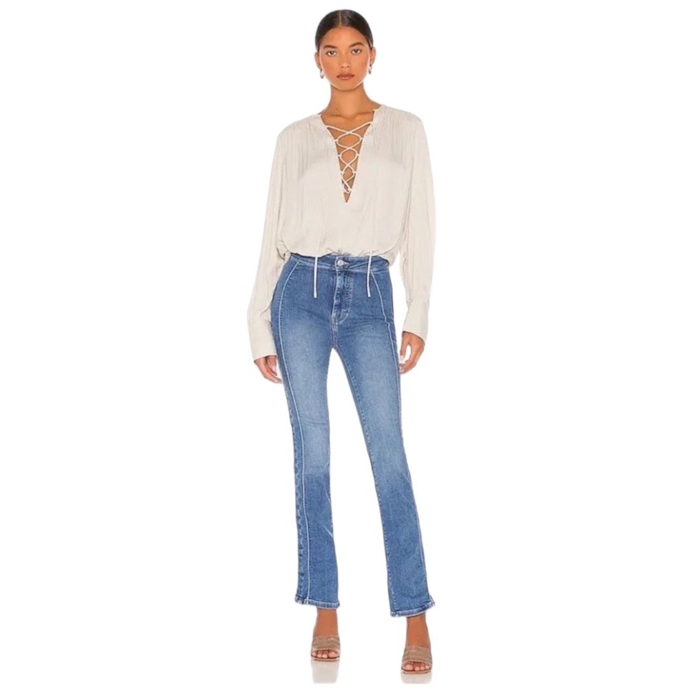 Free People Jeans Cross My Heart Slim Straight Jean Blue Size 30 We the Free - Picture 3 of 7